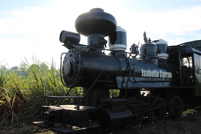 Isabella Curran, the original locomotive used to transport sugarcane from fields to mill